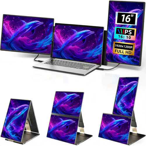Stack 16 stacked dual monitor
